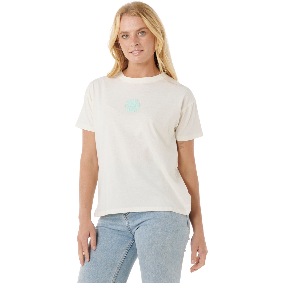 2025 Rip Curl Womens Icons Of Surf Relaxed Tee 0EGWTE - Shell